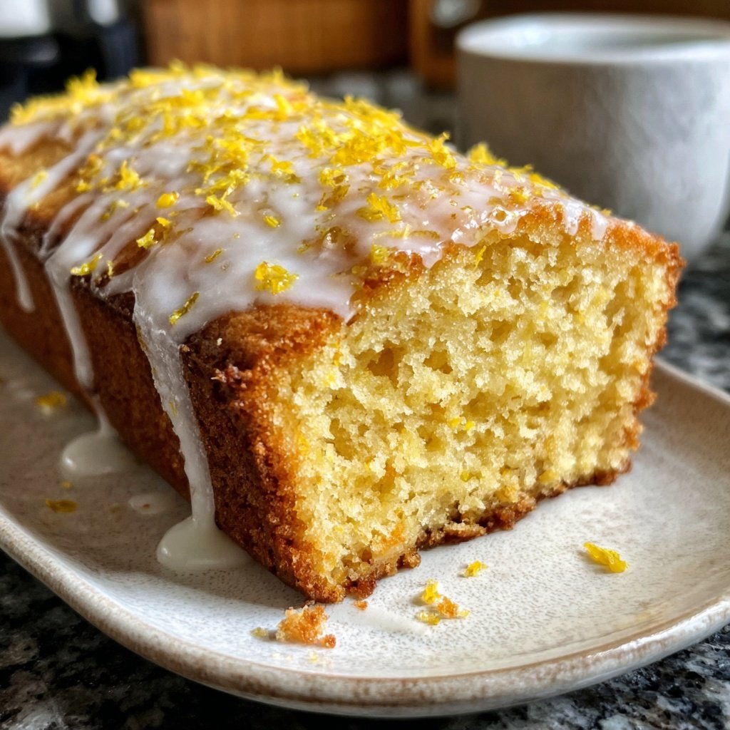 Zitronenkuchen mit Zitronenabrieb