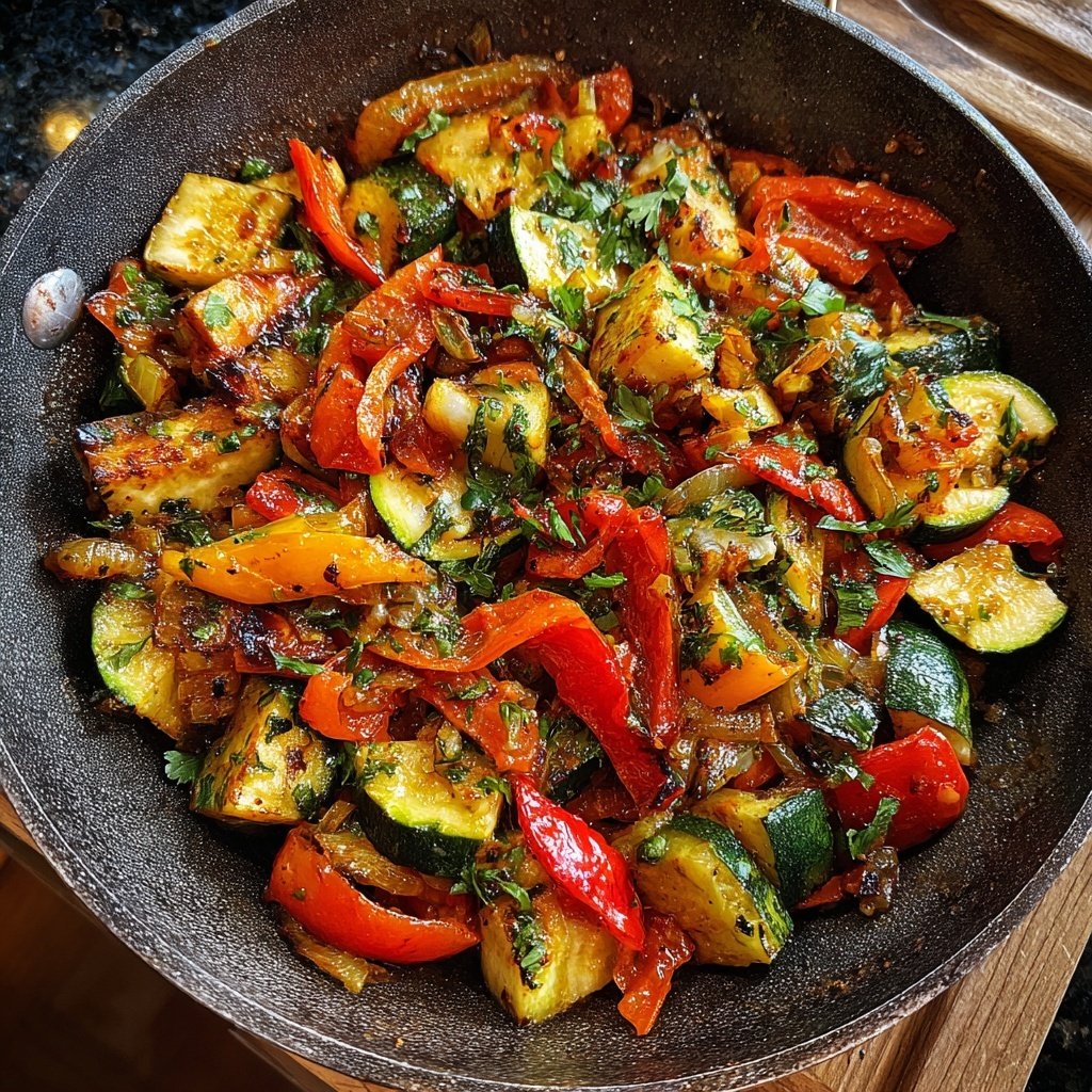 Abendessen mit Gemüsepfanne