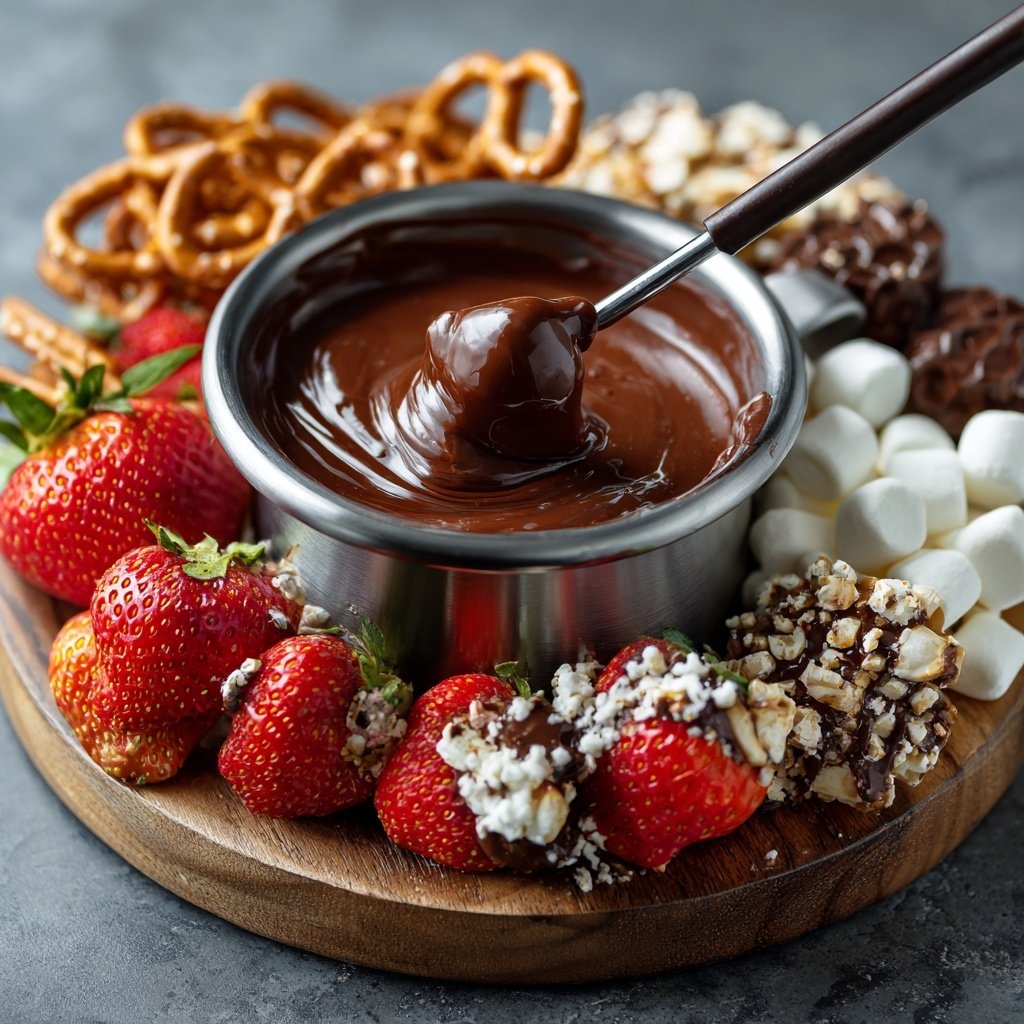 Schokoladenfondue für zwei