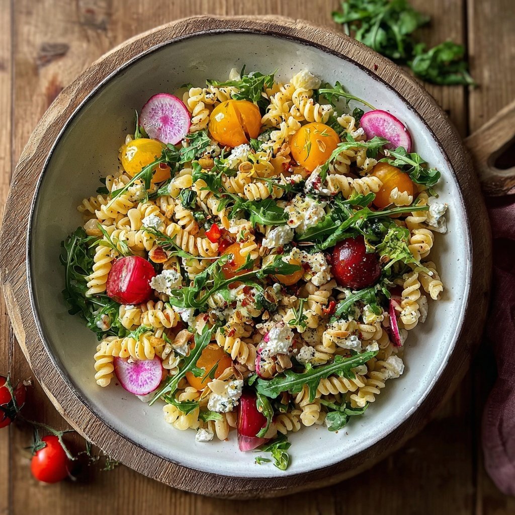 Bunter Nudelsalat Mit Rucola Zum Grillen