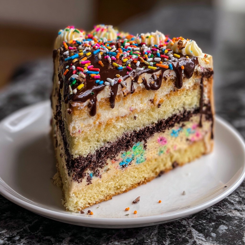 Geburtstagskuchen bunt dekoriert