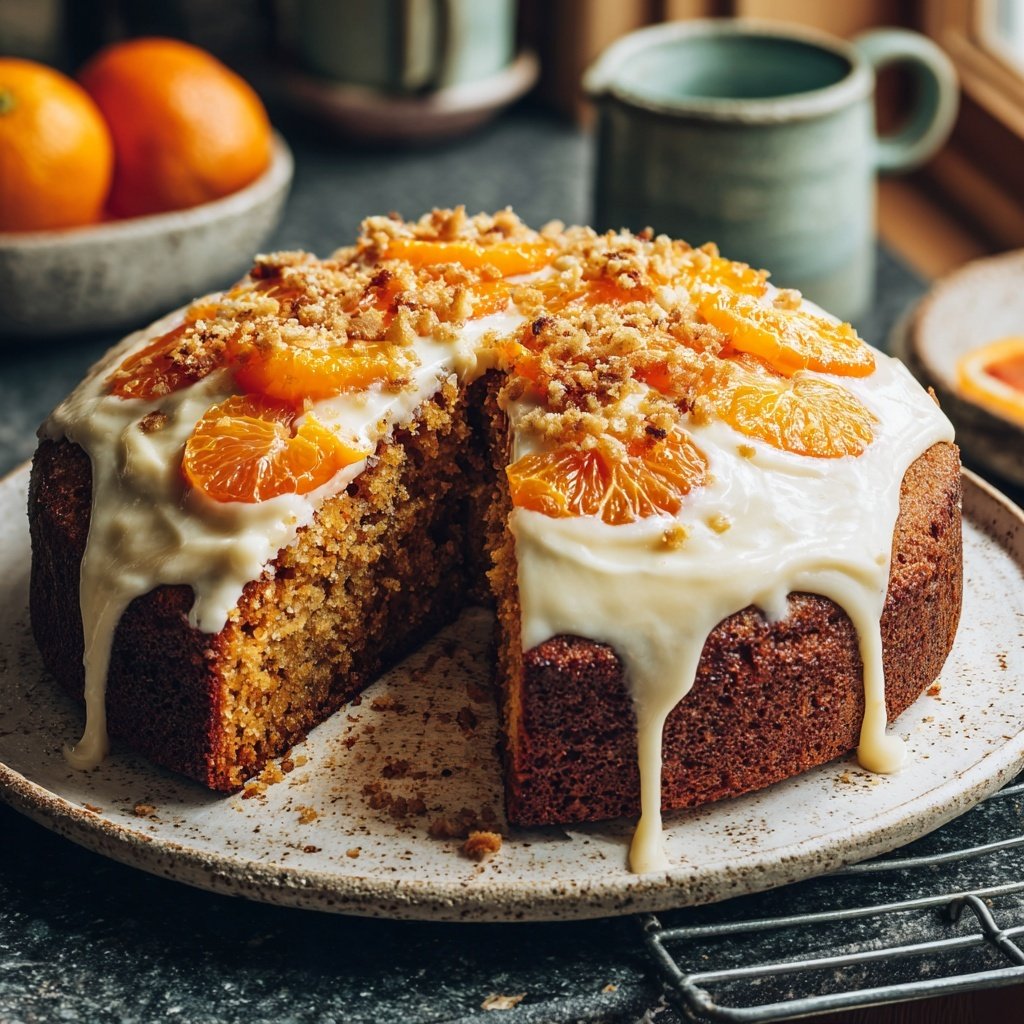 Karottenkuchen Mit Mandarinen