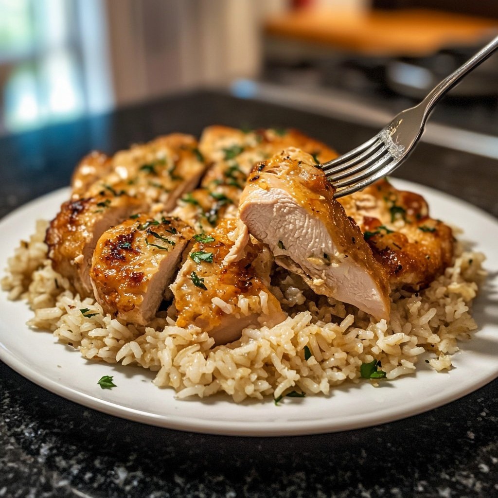 Hähnchenbrust mit Reis