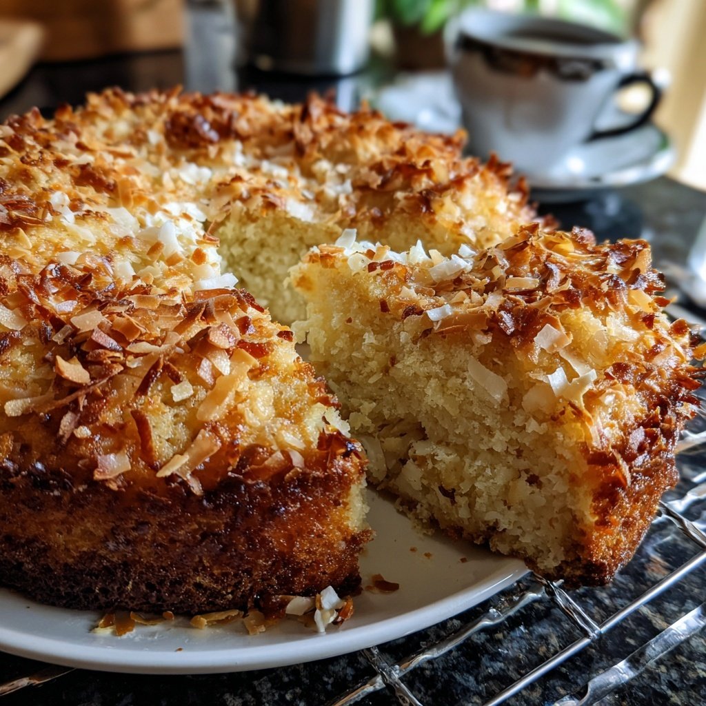 Bananenkuchen mit Kokosraspeln