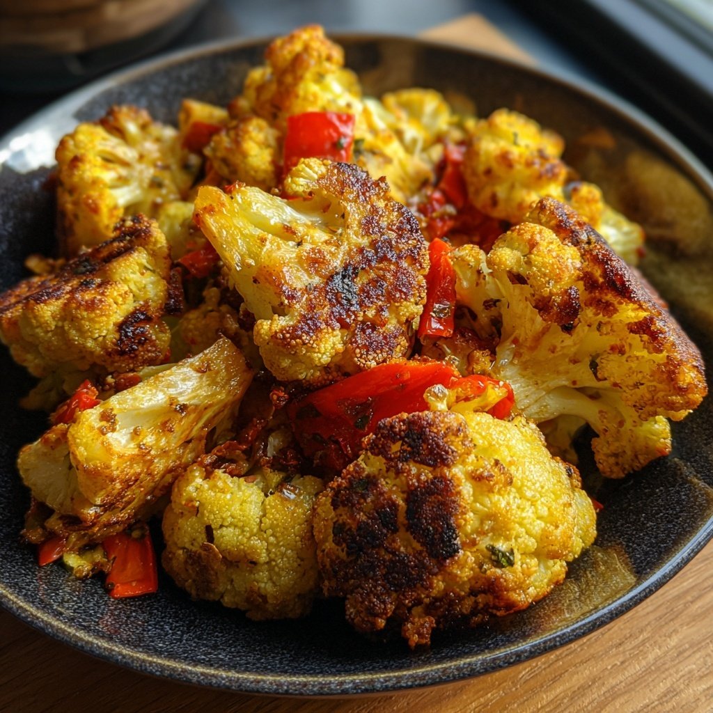 Blumenkohl mit Paprika aus dem Ofen